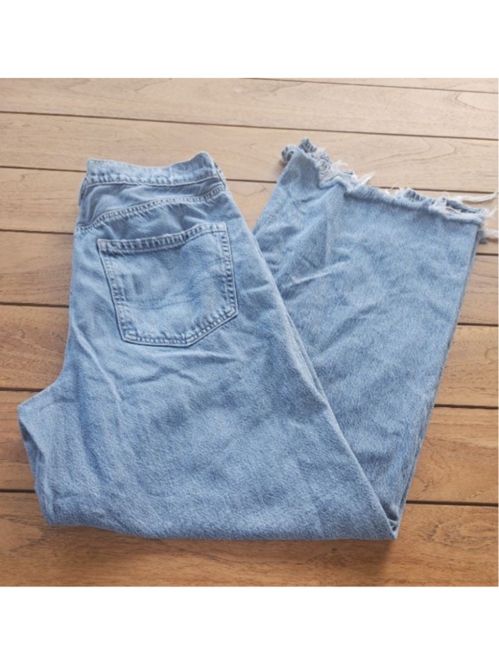 American Eagle Super High-Waisted Baggy Wide-Leg Jean Size 12 - Picture 5 of 6